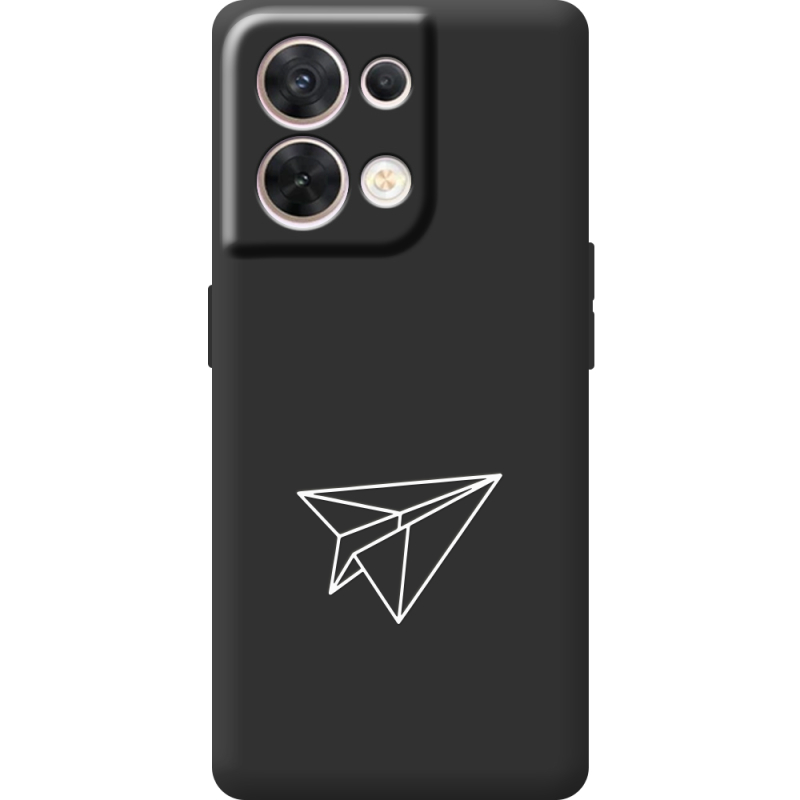 Чорний чохол BoxFace OPPO Reno 8 5G Paper Plane