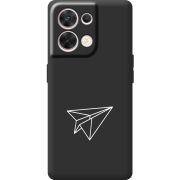 Чорний чохол BoxFace OPPO Reno 8 5G Paper Plane