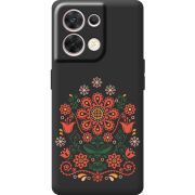 Чорний чохол BoxFace OPPO Reno 8 5G Ukrainian Ornament