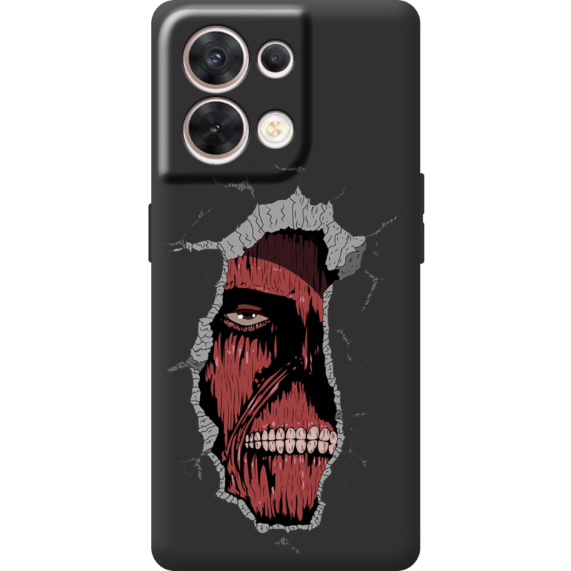 Чорний чохол BoxFace OPPO Reno 8 5G Нападение на Титана