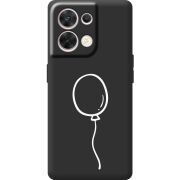 Чорний чохол BoxFace OPPO Reno 8 5G Balloon