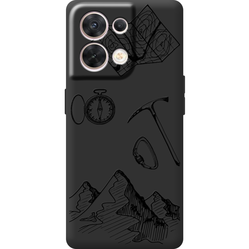 Чорний чохол BoxFace OPPO Reno 8 5G Mountains