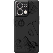 Чорний чохол BoxFace OPPO Reno 8 5G Mountains