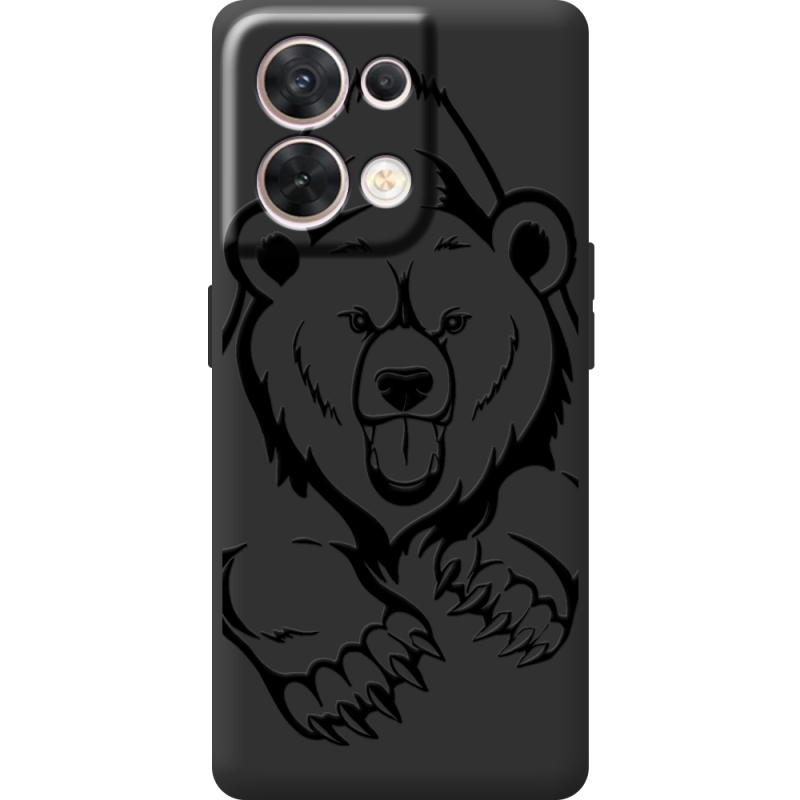 Чорний чохол BoxFace OPPO Reno 8 5G Grizzly Bear