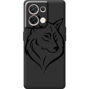 Чорний чохол BoxFace OPPO Reno 8 5G Wolf