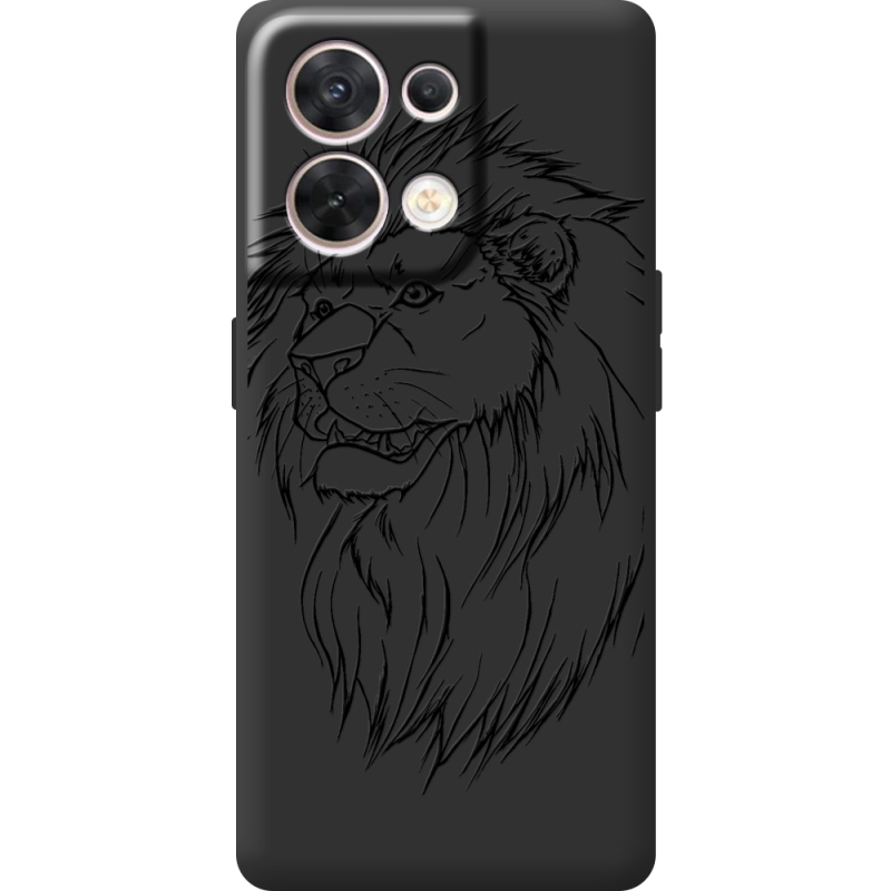 Чорний чохол BoxFace OPPO Reno 8 5G Lion