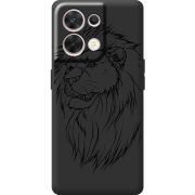 Чорний чохол BoxFace OPPO Reno 8 5G Lion