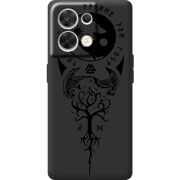 Чорний чохол BoxFace OPPO Reno 8 5G Hugin and Munin