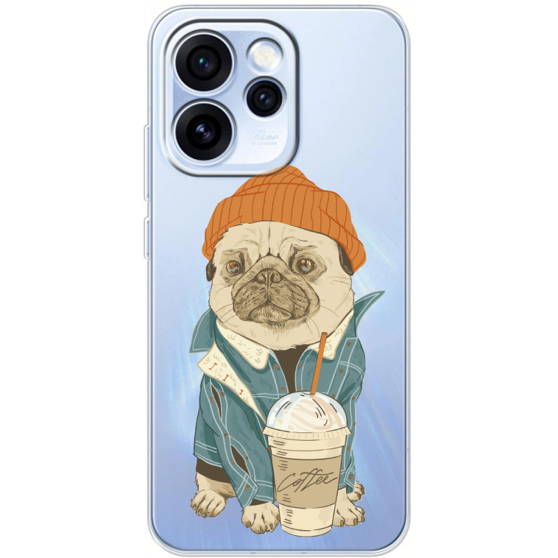 Прозорий чохол BoxFace OPPO Reno 15 Pro Dog Coffeeman