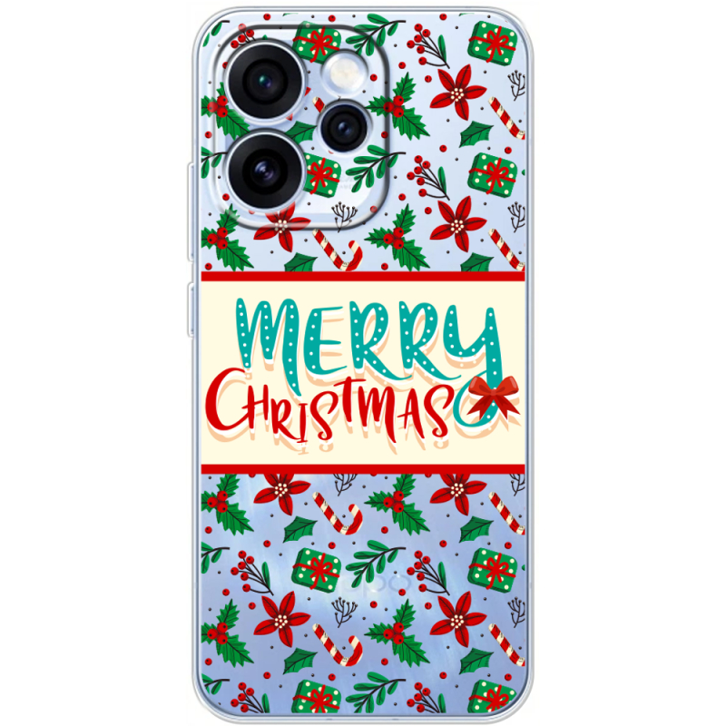Прозорий чохол BoxFace OPPO Reno 15 Pro Vintage Christmas Pattern