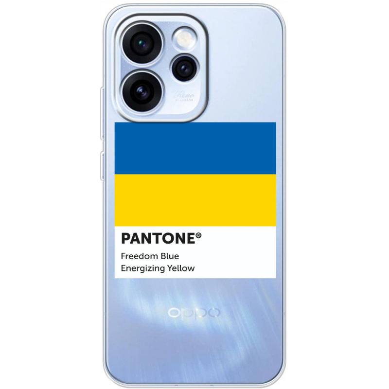 Прозорий чохол BoxFace OPPO Reno 15 Pro Pantone вільний синій