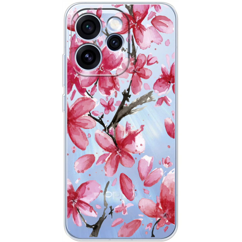 Прозорий чохол BoxFace OPPO Reno 15 Pro Pink Magnolia