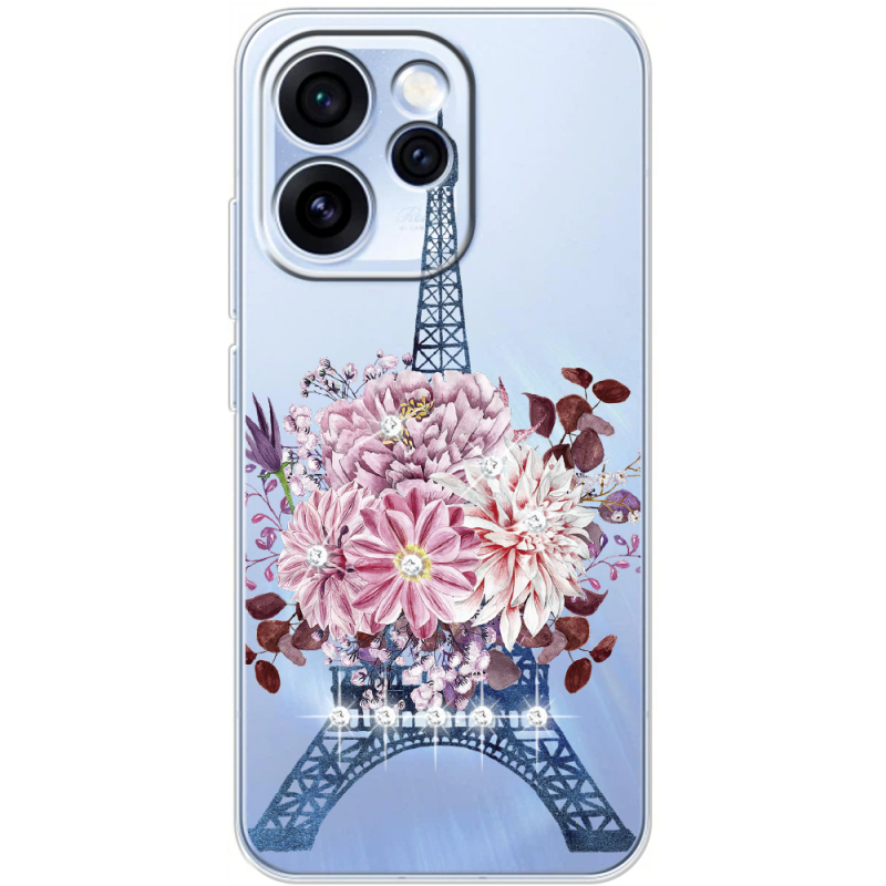 Чохол зі стразами OPPO Reno 15 Pro Eiffel Tower