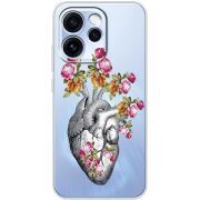 Чохол зі стразами OPPO Reno 15 Pro Heart