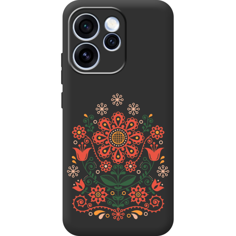 Чорний чохол BoxFace OPPO Reno 15 Pro Ukrainian Ornament
