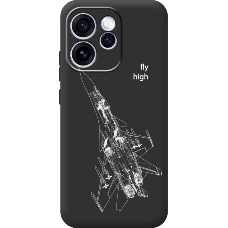 Чорний чохол BoxFace OPPO Reno 15 Pro Військовий літак