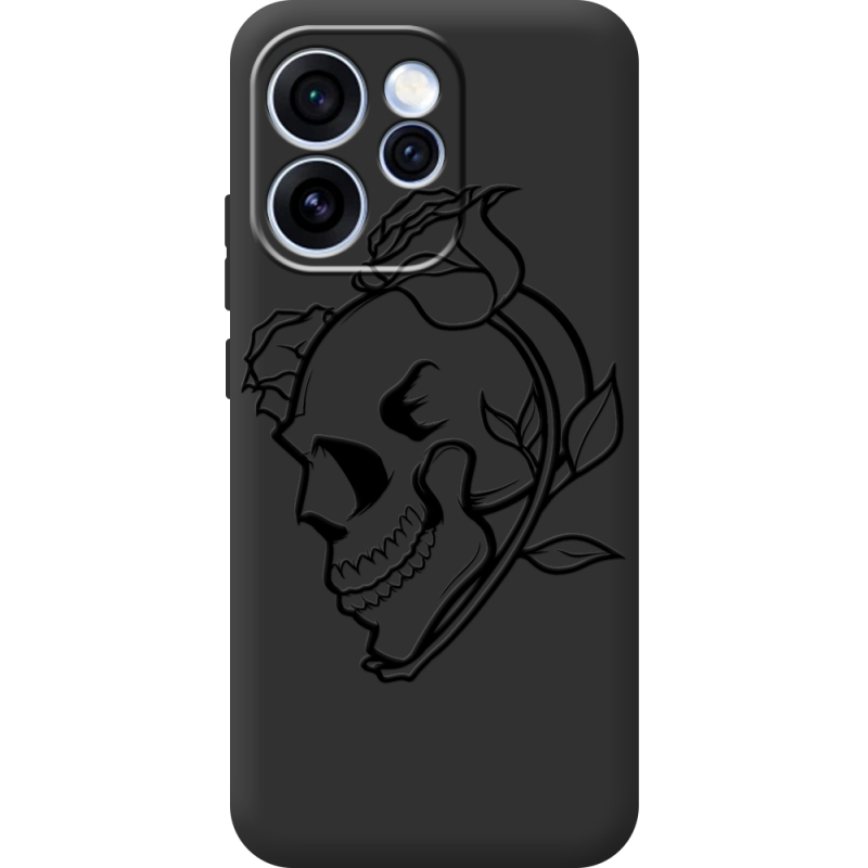 Чорний чохол BoxFace OPPO Reno 15 Pro Skull and Roses