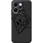 Чорний чохол BoxFace OPPO Reno 15 Pro Skull and Roses