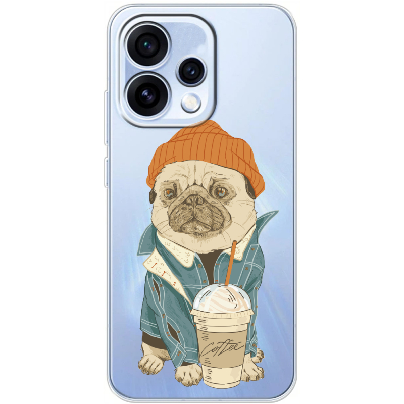 Прозорий чохол BoxFace OPPO Reno 15 Dog Coffeeman