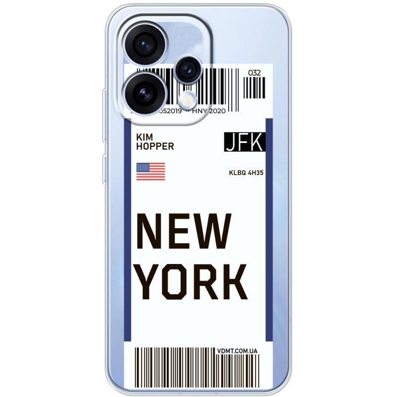 Прозорий чохол BoxFace OPPO Reno 15 Ticket New York