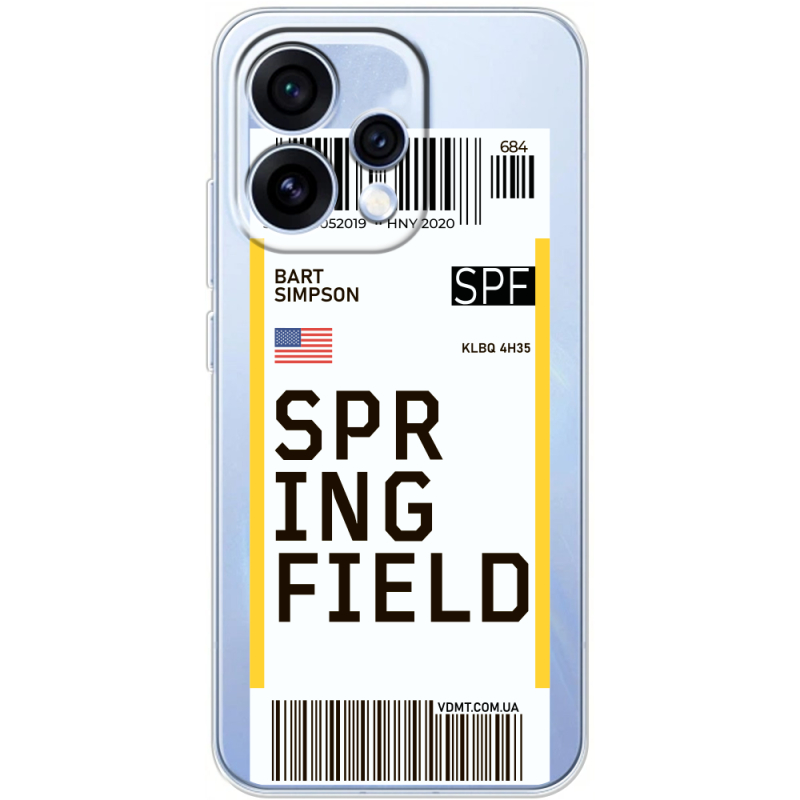 Прозорий чохол BoxFace OPPO Reno 15 Ticket Springfield