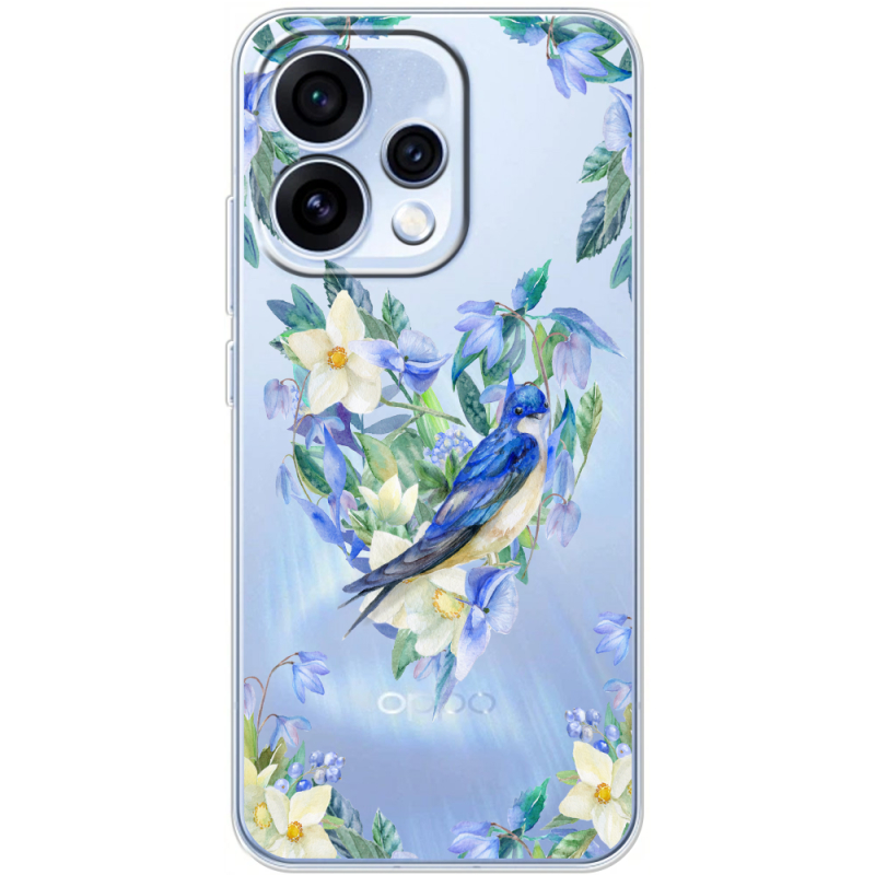 Прозорий чохол BoxFace OPPO Reno 15 Spring Bird