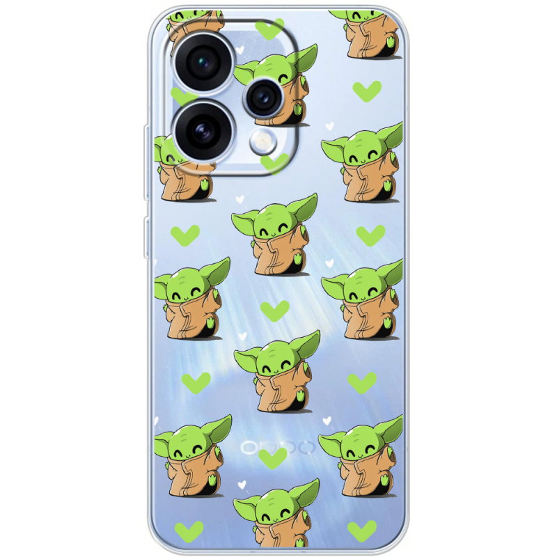 Прозорий чохол BoxFace OPPO Reno 15 Pattern Baby Yoda