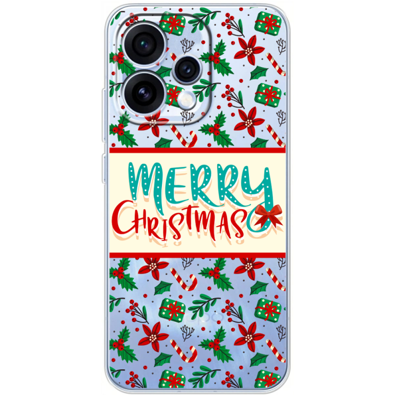 Прозорий чохол BoxFace OPPO Reno 15 Vintage Christmas Pattern