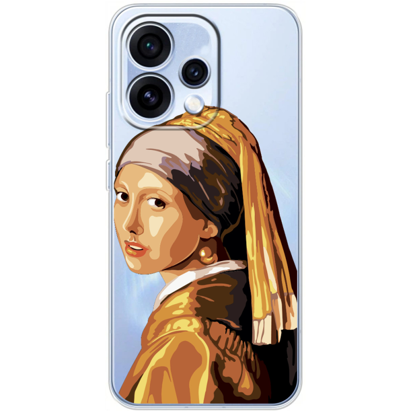 Прозорий чохол BoxFace OPPO Reno 15 Девушка с жемчужной серёжкой