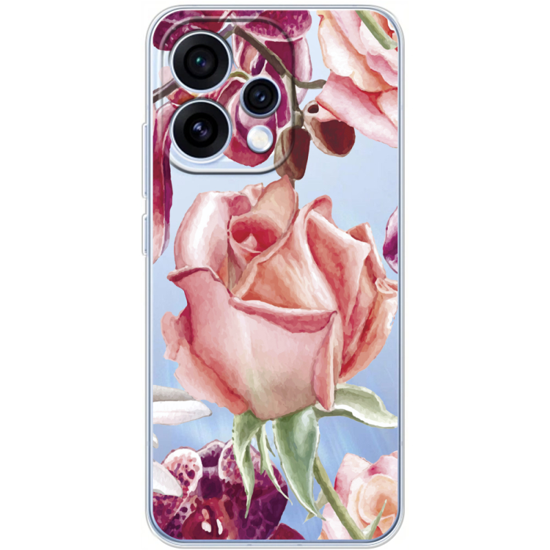 Прозорий чохол BoxFace OPPO Reno 15 Rose