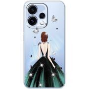 Чохол зі стразами OPPO Reno 15 Girl in the green dress