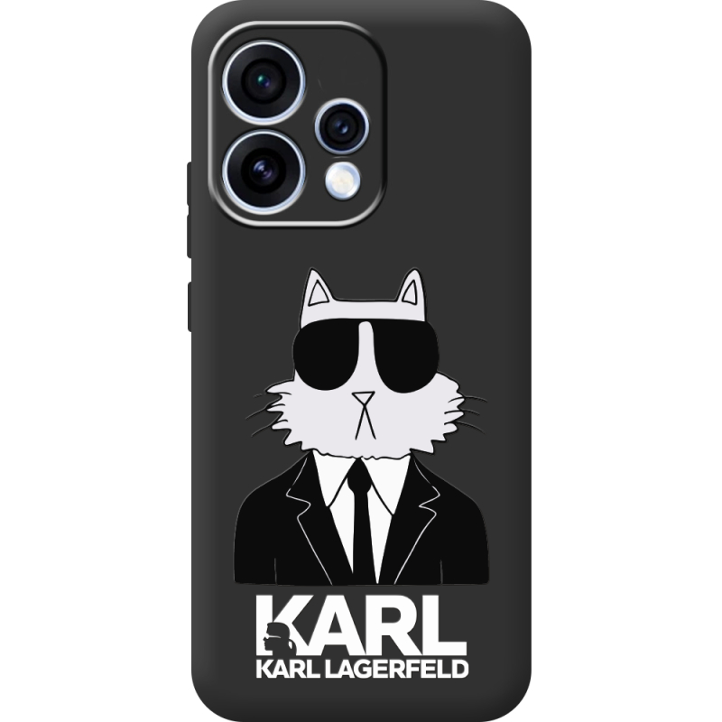 Чорний чохол BoxFace OPPO Reno 15 Cat in Black