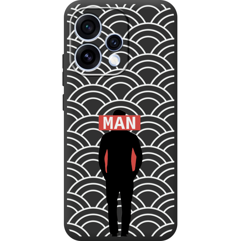 Чорний чохол BoxFace OPPO Reno 15 Man Pattern