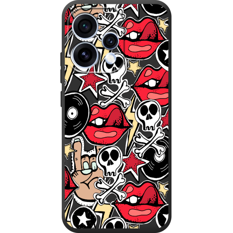 Чорний чохол BoxFace OPPO Reno 15 Rock Graffiti