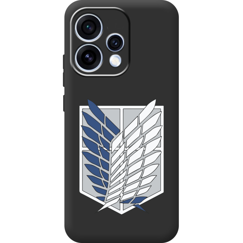 Чорний чохол BoxFace OPPO Reno 15 Атака Титанов Крылья Свободы