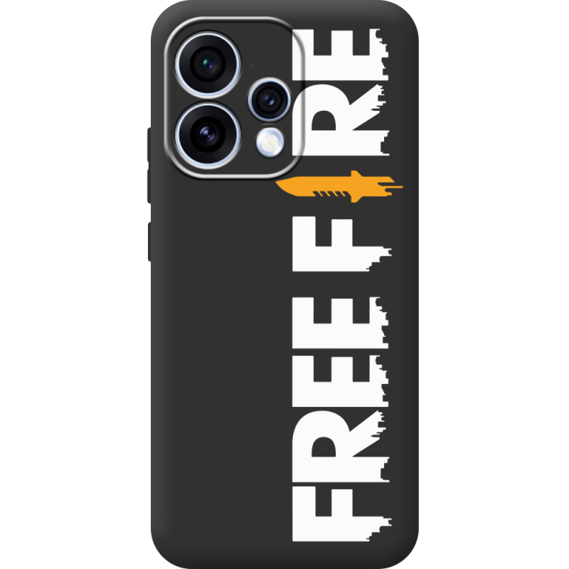 Чорний чохол BoxFace OPPO Reno 15 Free Fire White Logo