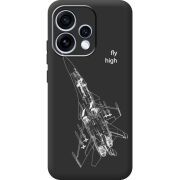 Чорний чохол BoxFace OPPO Reno 15 Військовий літак