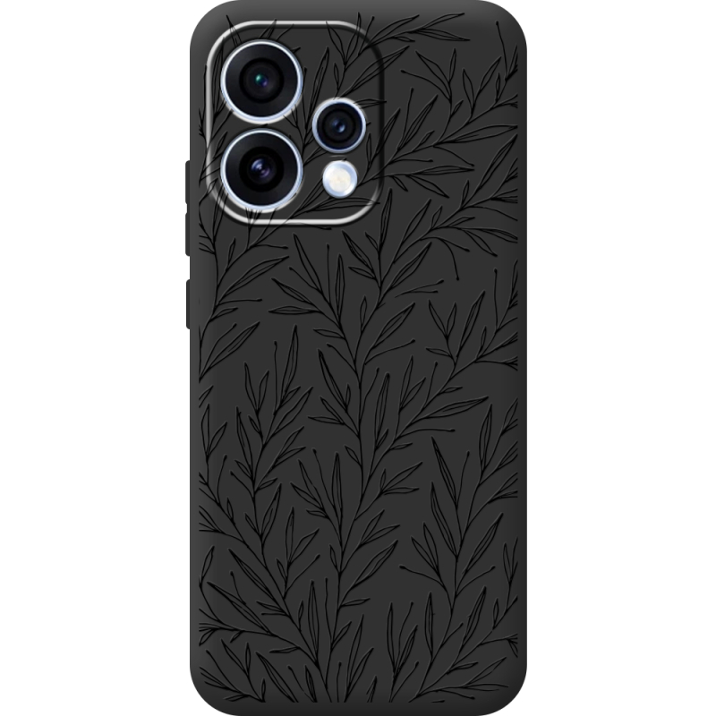 Чорний чохол BoxFace OPPO Reno 15 Leaves