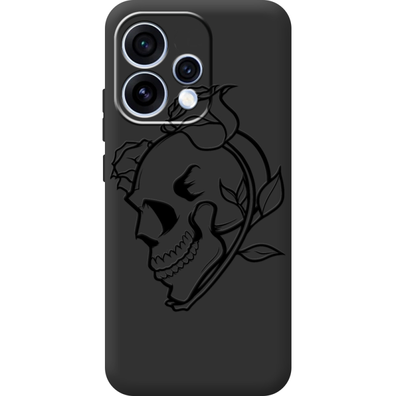 Чорний чохол BoxFace OPPO Reno 15 Skull and Roses