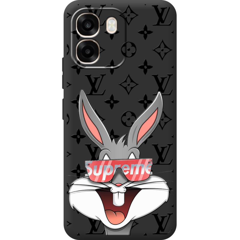 Чорний чохол BoxFace OPPO A6 looney bunny