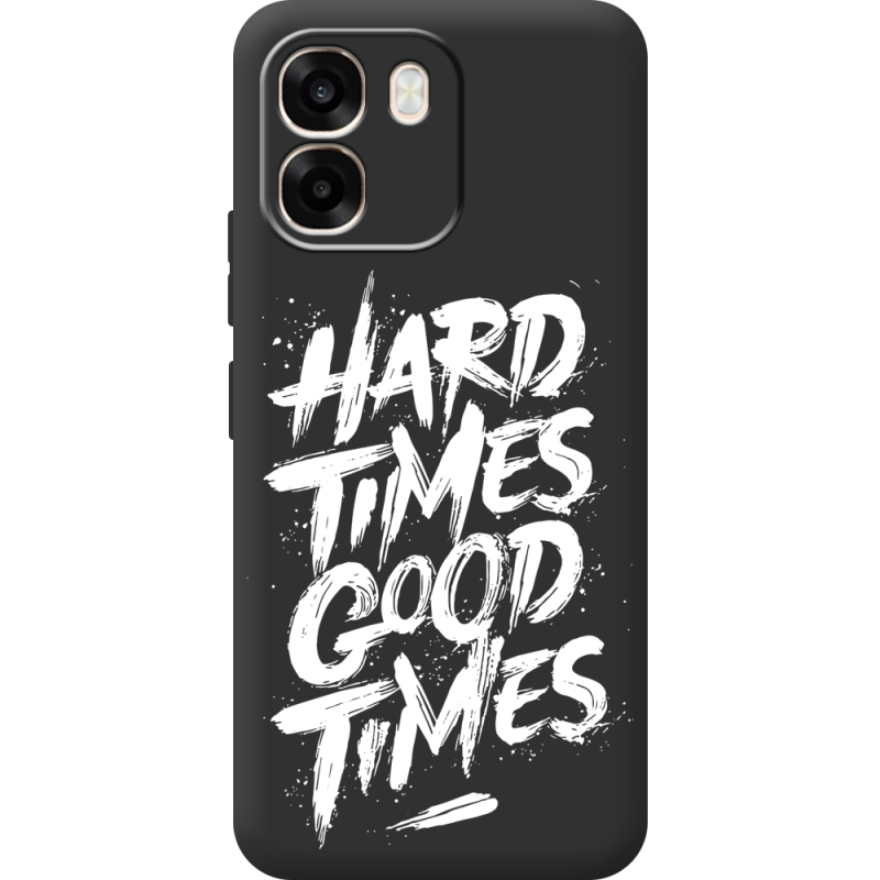 Чорний чохол BoxFace OPPO A6 Hard Times Good Times