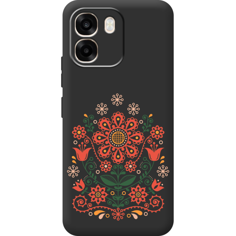 Чорний чохол BoxFace OPPO A6 Ukrainian Ornament