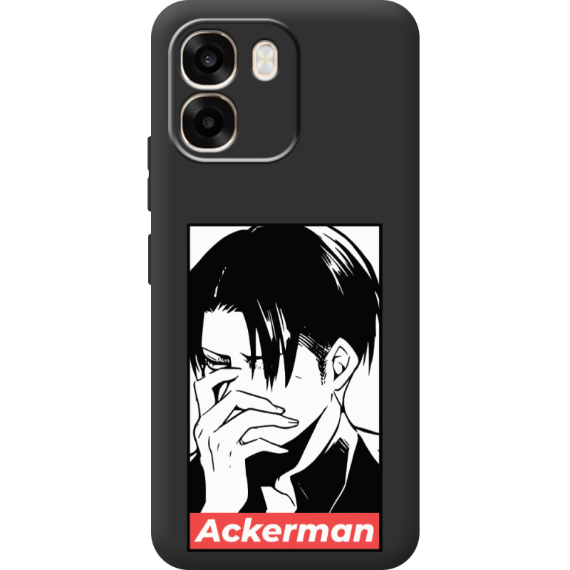 Чорний чохол BoxFace OPPO A6 Attack On Titan - Ackerman