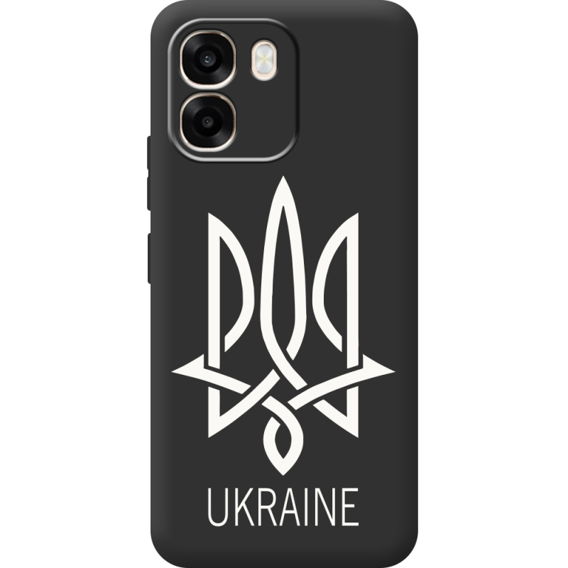 Чорний чохол BoxFace OPPO A6 Тризуб монограмма ukraine