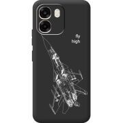 Чорний чохол BoxFace OPPO A6 Військовий літак