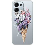 Чохол зі стразами OPPO A6 Pro Ice Cream Flowers