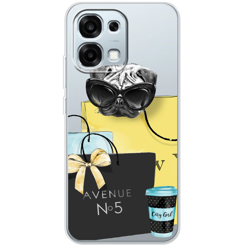 Прозорий чохол BoxFace OPPO A6 Pro Fashion Pug