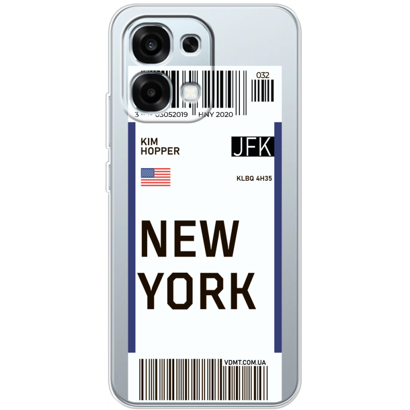 Прозорий чохол BoxFace OPPO A6 Pro Ticket New York