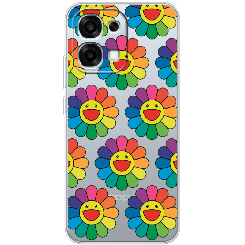 Прозорий чохол BoxFace OPPO A6 Pro Hippie Flowers