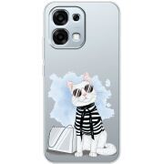 Прозорий чохол BoxFace OPPO A6 Pro Cat Style